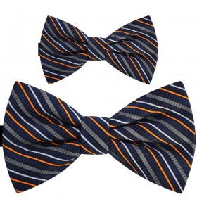 Set papioane tată fiu, bleumarin cu dungi orange